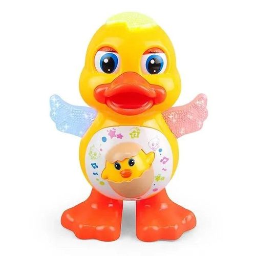 Brinquedo de dança elétrico com música em movimento para crianças, bebé, rede vermelha, pato, luz, música, diversão