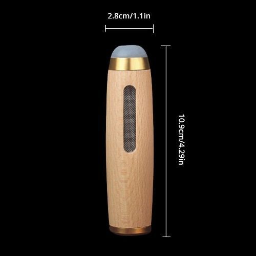 Mini Car Ashtray Walnut Wood Cigarette Holder Case Car Ashtray Anti-smoke Hood for 5.2 and 6.8 and7.8mm Cigarettes Smoking Gadgets