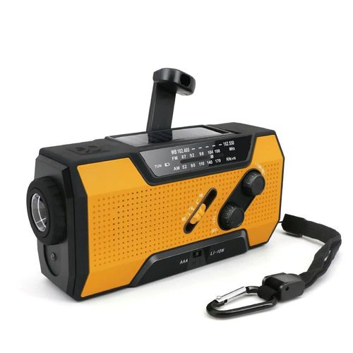 Multifunction Emergency Radio AM Or FM Portable Radio Solor Hand Crank USB AA Batteries Rechargeable Torch Reading Lamp SOS Alarm