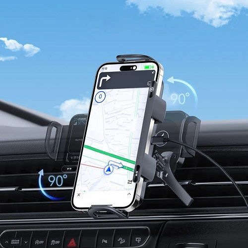 ❤️Dual Coil 15W Fast Wireless Car Charger, 😍Universal Air Vent Phone Mount Holder💋 for Smartphones, Tablets, 🐬and Foldable Phones