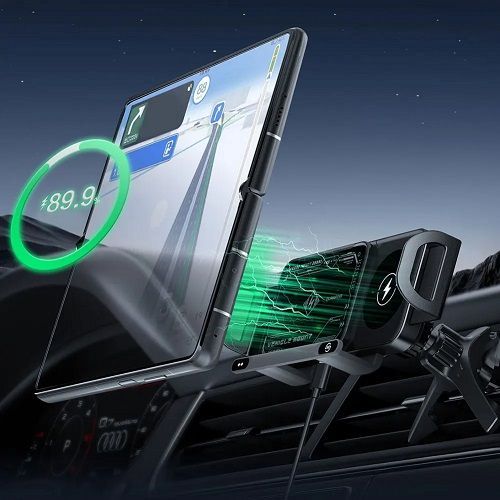❤️Dual Coil 15W Fast Wireless Car Charger, 😍Universal Air Vent Phone Mount Holder💋 for Smartphones, Tablets, 🐬and Foldable Phones