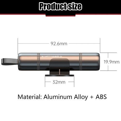 2 in 1 Car Safety Hammer Emergency Glass Breaker Cut the Seat Belt High Hardness Tungsten Steel Rescue Tool Auto Accessories