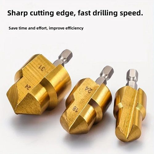 Drill Bit Step Socket for Water PVC Pipe Expander Connector Repair Plumb Fit Reamer Ream Hole Elbow Tee Plumber Tool