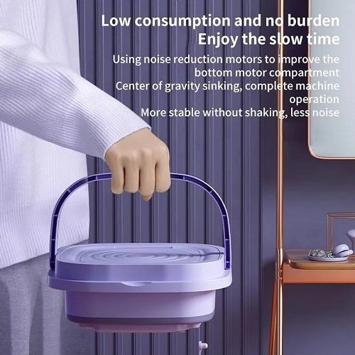 Retractable Folding Small Washing Machine Portable Home Dormitory Fully Automatic Underwear Pantyhose Children'S Washing Machine