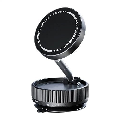 Vacuum Magnetic Phone Holder, 360° Rotatable Car Mount, Adjustable Zinc Alloy Bracket Or Car Or Gym Or Mirror, Fits Most Phones