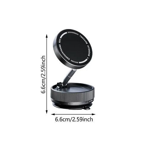 Vacuum Magnetic Phone Holder, 360° Rotatable Car Mount, Adjustable Zinc Alloy Bracket Or Car Or Gym Or Mirror, Fits Most Phones
