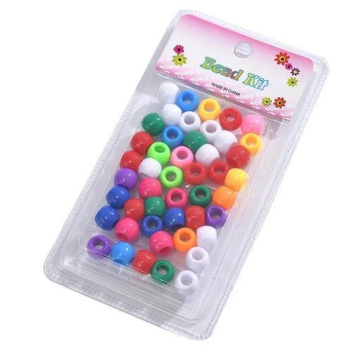 Hair Braiding Beads Hair Braids 5x12mm Plastic Beads Large Hole Kids Women Girls African Hair Styling Bead Accessories
