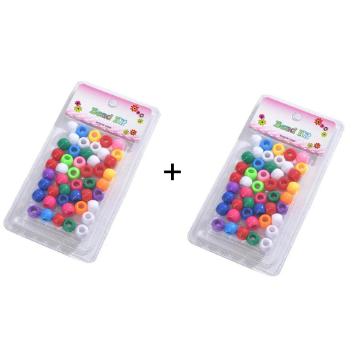 Hair Braiding Beads Hair Braids 5x12mm Plastic Beads Large Hole Kids Women Girls African Hair Styling Bead Accessories