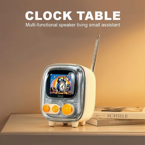 Divoom T-tiivoo-2 Pixel Art Bluetooth Speakers Portable Alarm Clock DIY Display Board Cute Gift Home Light Decoration FM radio