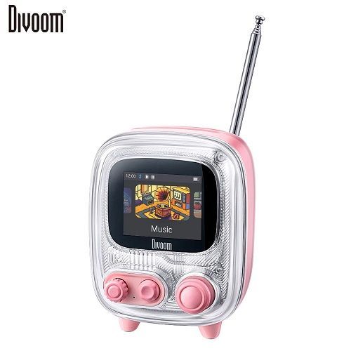 Divoom T-tiivoo-2 Pixel Art Bluetooth Speakers Portable Alarm Clock DIY Display Board Cute Gift Home Light Decoration FM radio