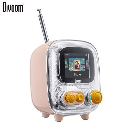 Divoom T-tiivoo-2 Pixel Art Bluetooth Speakers Portable Alarm Clock DIY Display Board Cute Gift Home Light Decoration FM radio