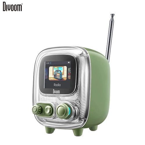 Divoom T-tiivoo-2 Pixel Art Bluetooth Speakers Portable Alarm Clock DIY Display Board Cute Gift Home Light Decoration FM radio