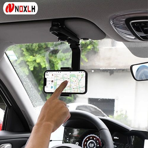 Sun Visor Car Mounted Phone Holder Multi-Angle Adjustment 1080° Sunshade Navigation Support Universal Foldable Car Accessories
