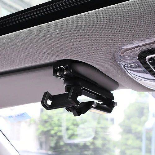Sun Visor Car Mounted Phone Holder Multi-Angle Adjustment 1080° Sunshade Navigation Support Universal Foldable Car Accessories