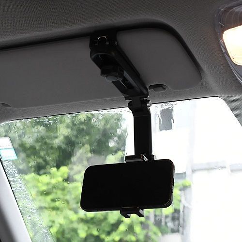 Sun Visor Car Mounted Phone Holder Multi-Angle Adjustment 1080° Sunshade Navigation Support Universal Foldable Car Accessories