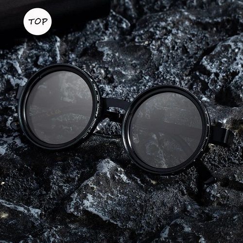 2025 New Nd Zoom Men's Sunglasses, Manually Adjustable Dimming Round Frame, High-end Polarized Fishing Glasses