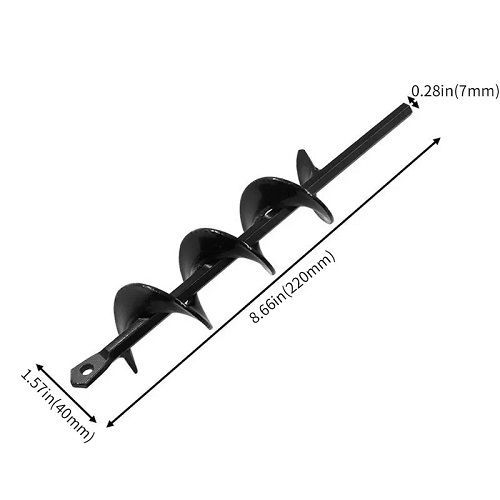 Soil drilling tool, plant planting hole digging tool, accessory for loosening soil drill head