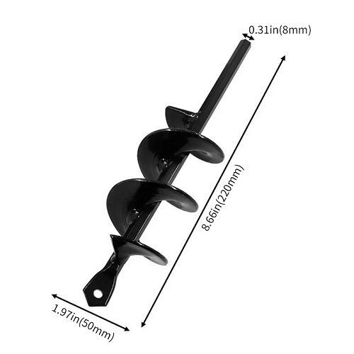 Soil drilling tool, plant planting hole digging tool, accessory for loosening soil drill head
