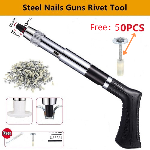 Steel Nails Guns Rivet Tool Concrete Wall Anchor Wire Slotting Device Decoration Rivet Gun Tufting Gun Power Tools for 7.3mm
