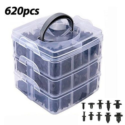 620PCS Car Fastener Clips Mixed Car Fasteners Door Trim Panel Auto Bumper Rivet Retainer Push Engine Cover Fender Clip
