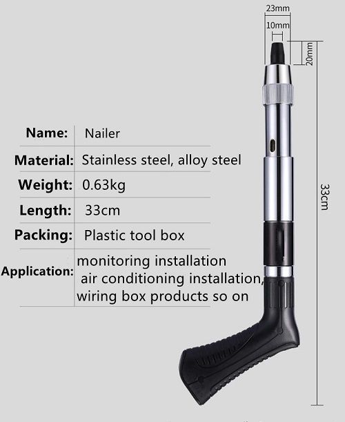 Steel Nails Guns Rivet Tool Concrete Wall Anchor Wire Slotting Device Decoration Rivet Gun Tufting Gun Power Tools for 7.3mm
