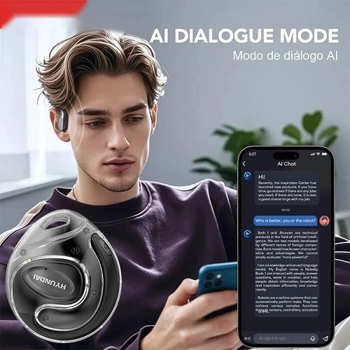 Original HYUNDAI HY-X15 Ultra AI Wireless Earphones Translator With 135 Languages Bluetooth V5.4 Headphones Smart Touch Earbuds