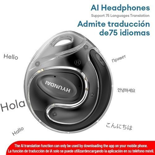 Original HYUNDAI HY-X15 Ultra AI Wireless Earphones Translator With 135 Languages Bluetooth V5.4 Headphones Smart Touch Earbuds