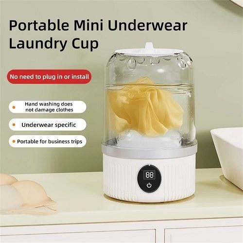 Mini Rechargeable Washing Machine Underwear Travel Portable Small Socks Washing Machine Dehydratable Portable Laundry Bucket