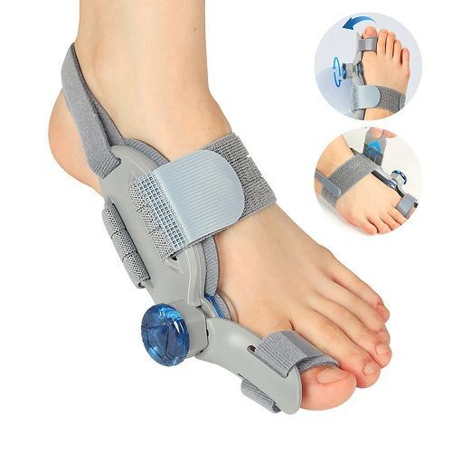 Bunion Corrector Unisex Big Toe Orthopedic Toe Straightener Anti-slip Heel Strap for Left & Right Feet Rotatable Toe Separator