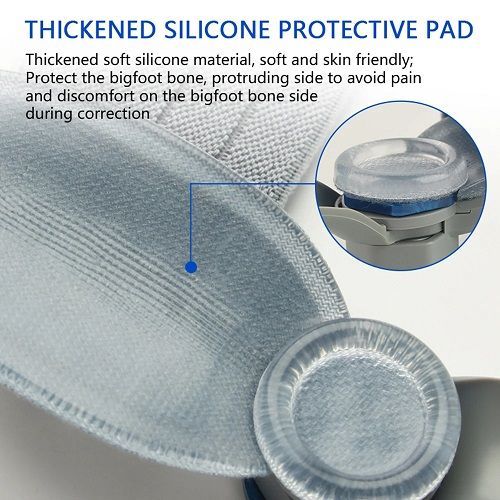 Bunion Corrector Unisex Big Toe Orthopedic Toe Straightener Anti-slip Heel Strap for Left & Right Feet Rotatable Toe Separator