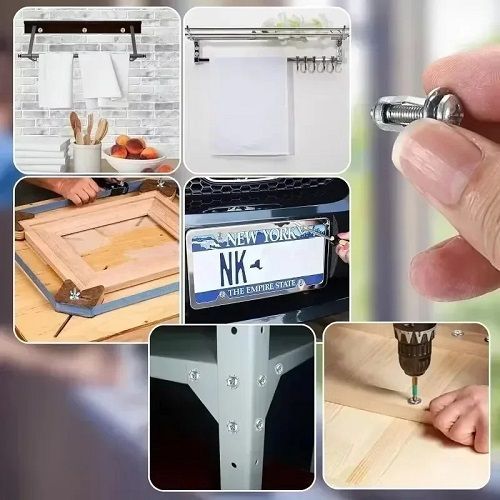 Wholesale Petal Shape Rivet Nut Screw Bolt Kit Expansion Metal Rivetnut Panel License Plate Clamp Lock Jack Nuts Wall Fasteners