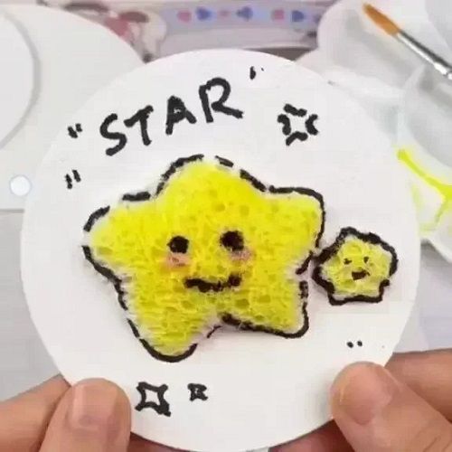 100Pcs 3D Drawing Magic Canvas Sponge Kids DIY Kids Painting Paper 3D Art Drawing Paper for Kids DIY Painting