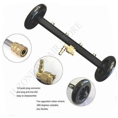 5000PSI car chassis high pressure washer 16 inch electric car washing locomotive bottom water broom with 2 extension rods