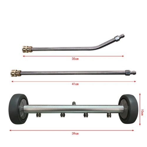 5000PSI car chassis high pressure washer 16 inch electric car washing locomotive bottom water broom with 2 extension rods