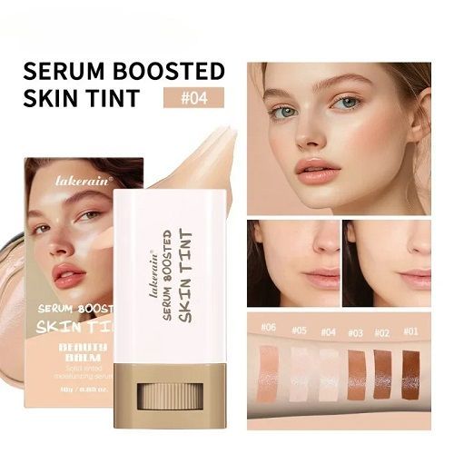 Stick Foundation Balm Serum Boosted Skin Tint Foundation Stick Smooth Plumper Hight Coverage Travel Bronze Foundation Makeup
