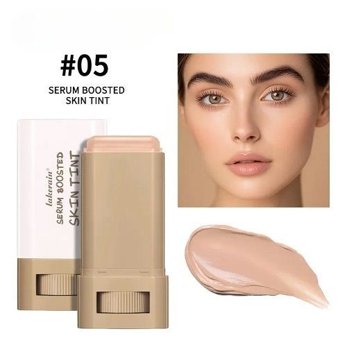 Stick Foundation Balm Serum Boosted Skin Tint Foundation Stick Smooth Plumper Hight Coverage Travel Bronze Foundation Makeup