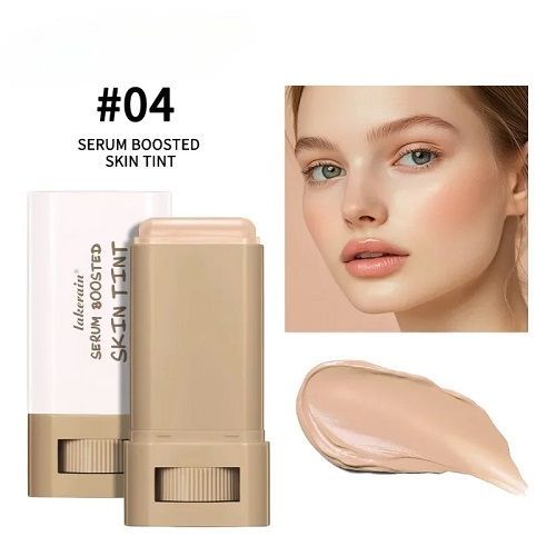 Stick Foundation Balm Serum Boosted Skin Tint Foundation Stick Smooth Plumper Hight Coverage Travel Bronze Foundation Makeup