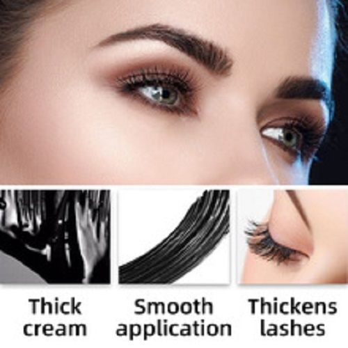 Mascara is waterproof, long-lasting, and does not cause makeup to come off easily. It is thick and does not smudge with dye