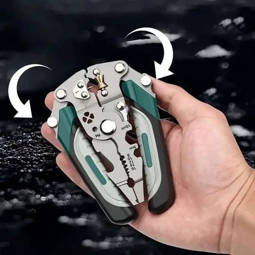 Foldable wire stripper pulley design multi-function electrician wire splitter wire winding pliers crimping pliers hand tool