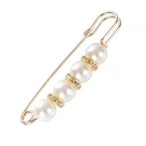 10pcs Broche Set Big Beads Fashion Clothing Brooches for Women Pearl Lapel Safety Sweater Coat Dress Pins Badge Buckle Accessories