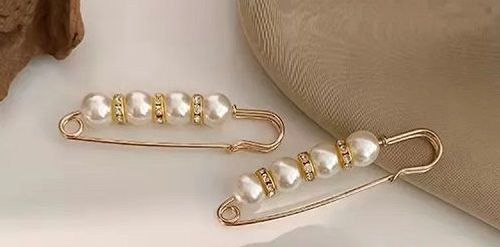 10pcs Broche Set Big Beads Fashion Clothing Brooches for Women Pearl Lapel Safety Sweater Coat Dress Pins Badge Buckle Accessories