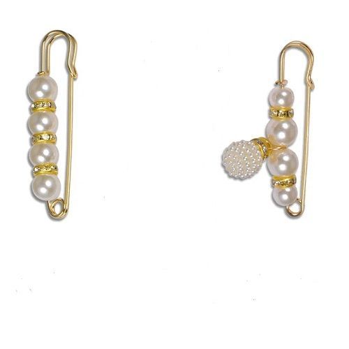 10pcs Broche Set Big Beads Fashion Clothing Brooches for Women Pearl Lapel Safety Sweater Coat Dress Pins Badge Buckle Accessories
