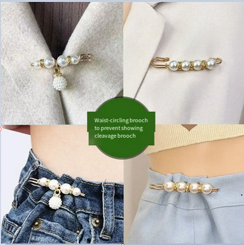 10pcs Broche Set Big Beads Fashion Clothing Brooches for Women Pearl Lapel Safety Sweater Coat Dress Pins Badge Buckle Accessories