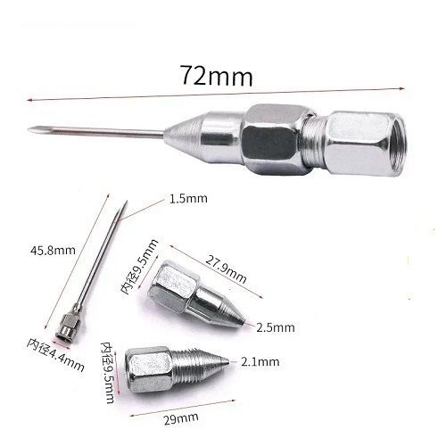 Removable Needle Nose Grease Head Grease Nozzle Grease Accessories Sealed Bearing Refueling Removable Detachable Greases Needle