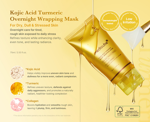 Turmeric VC Collagen Peel Mask for hydrating and moisturizing application Anti-inflammatory Peel mask with brush
