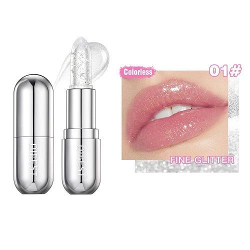 QIBEST Hot Glitter Transparent Lip Balm Colors Changing Lipstick Moisturizing Natural Shimmer Lips Plumper Gloss Lips Cosmetics
