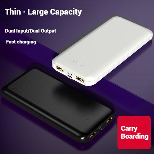 Portable  20,000 mAh mobile phone power bank, ultra-thin, supports fast charging