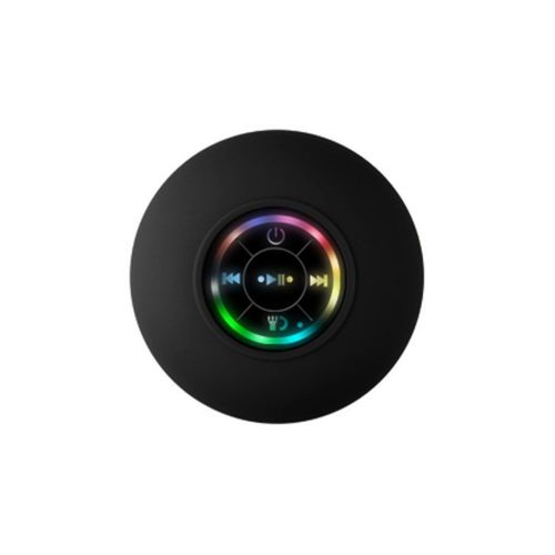 Mini Portable Bathroom Speaker with LED Light, Bluetooth Speaker with Light Function, Large Suction Cup, Waterproof