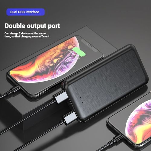 Portable  20,000 mAh mobile phone power bank, ultra-thin, supports fast charging