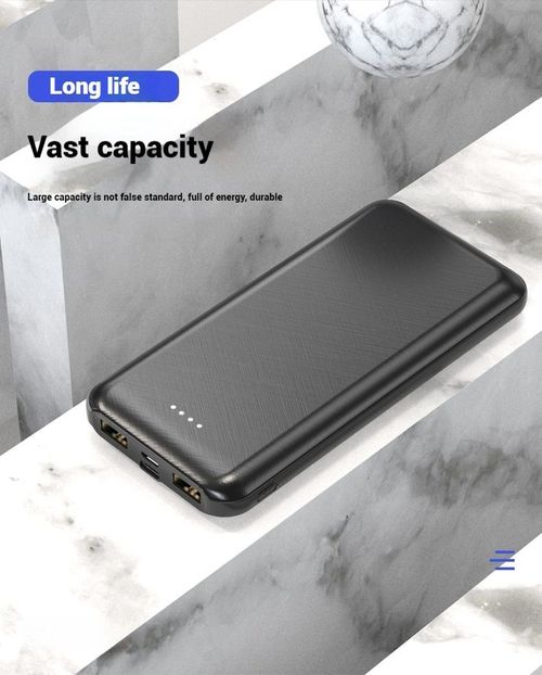 Portable  20,000 mAh mobile phone power bank, ultra-thin, supports fast charging